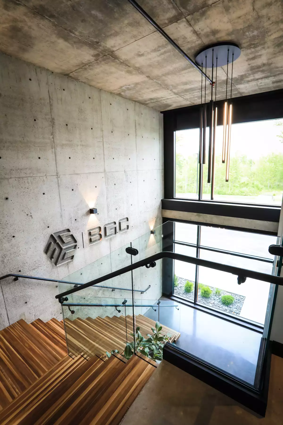 Escalier du halle d'entrée - construction commerciale Gestion BGC